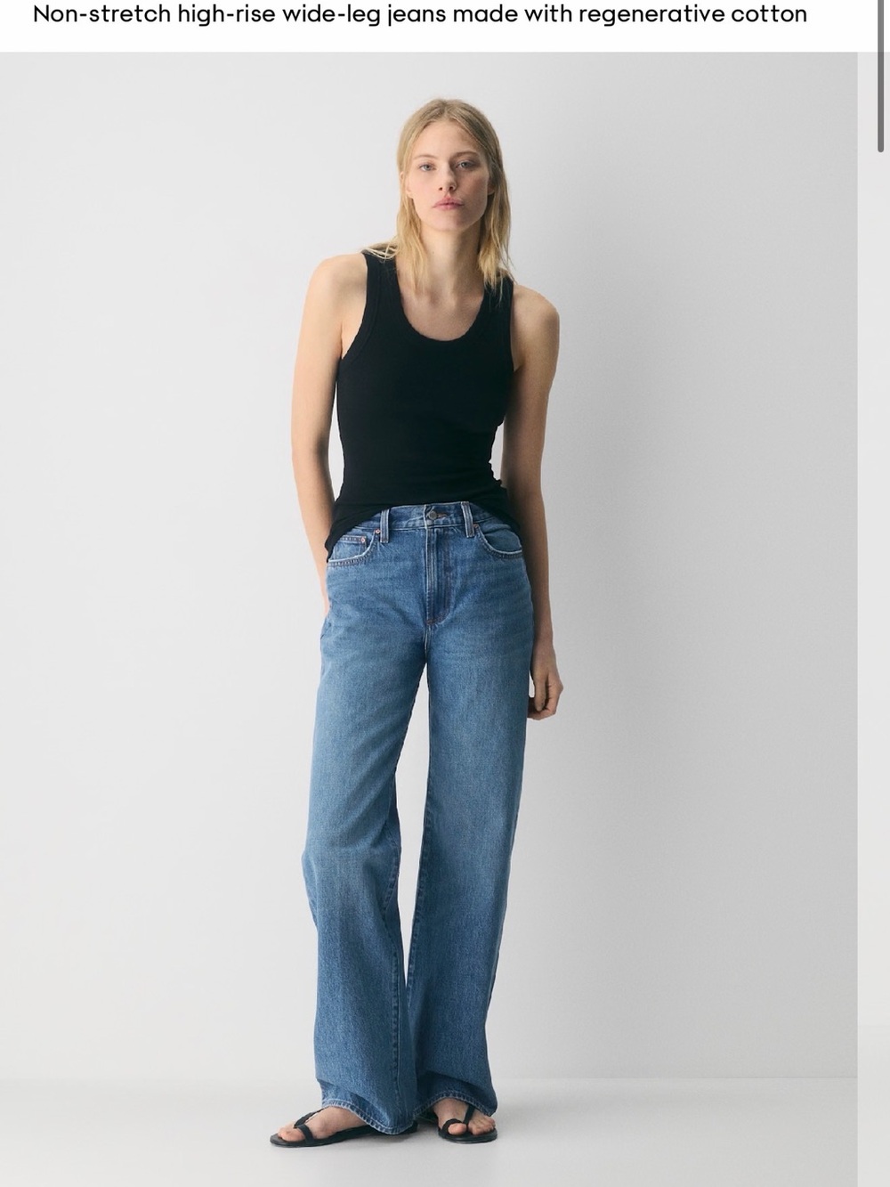 Denim Forum The Farrah Hi-Rise Wide Jean